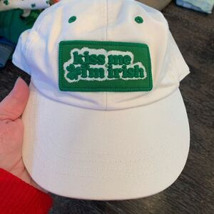 Kiss Me I’m Irish White Embroidered Baseball Hat Cap